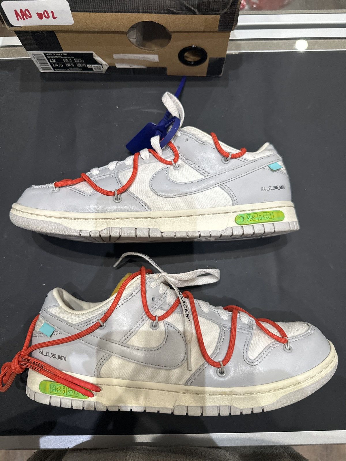 Nike × Off-White Nike Off-White Dunk Low Lot 23 Size US 9.5 / EU 42-43 - 1 Thumbnail