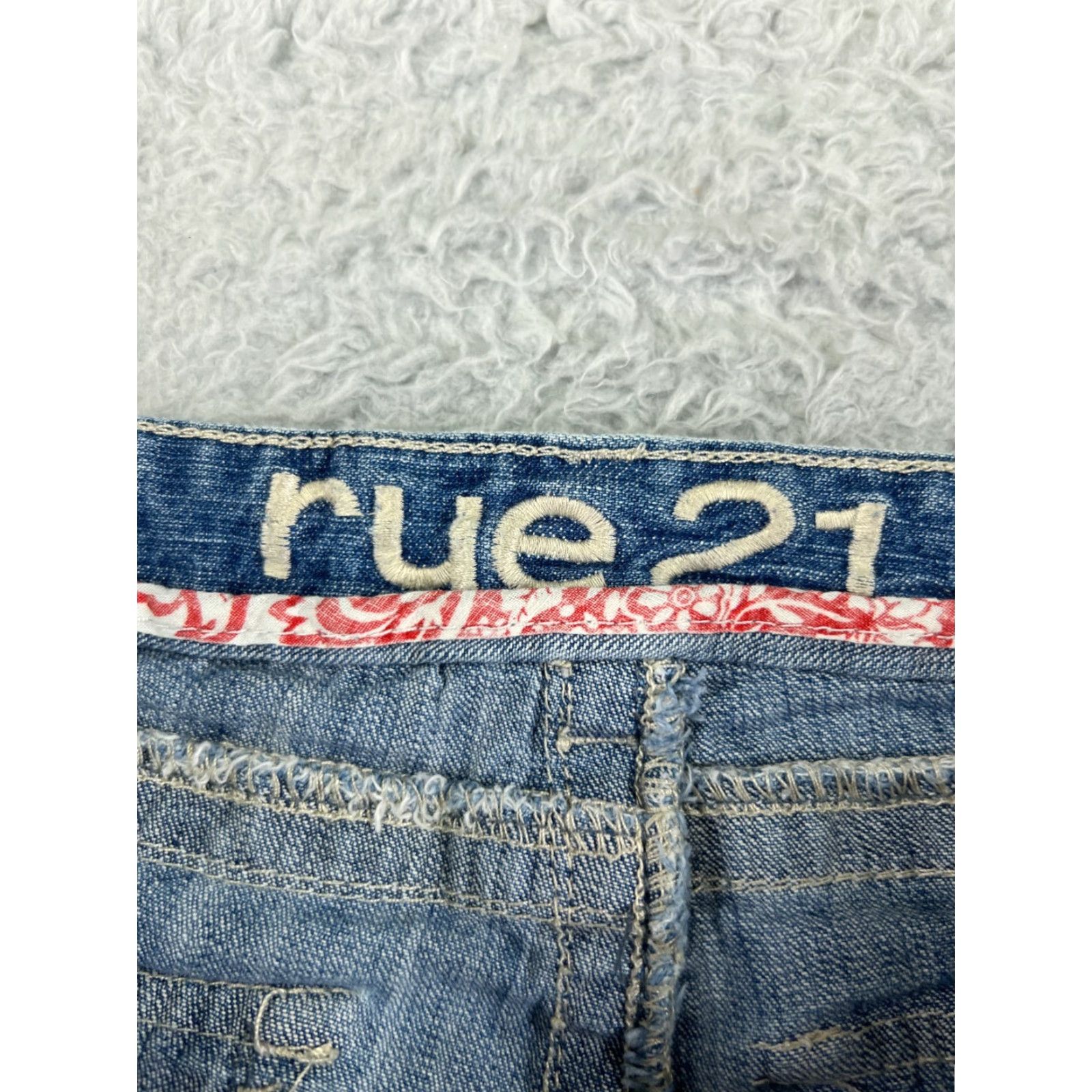 Vintage Rue21 Jeans Womens 9 Blue Denim Bootcut Mid Rise Cotton Blend Embellished Slim Pockets 5-Pocket Design Womens Mens? Size 30" / US 8 / IT 44 - 3 Thumbnail