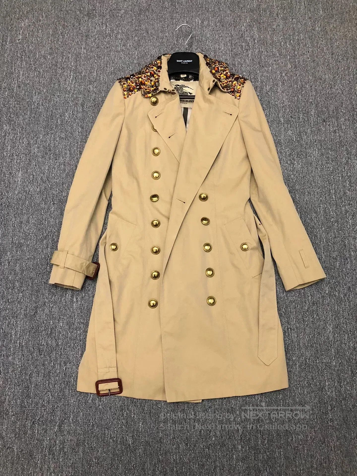 Burberry Burberry Crystal Double-Breasted Trench Coat. Size XS / US 0-2 / IT 36-38 - 7 Thumbnail