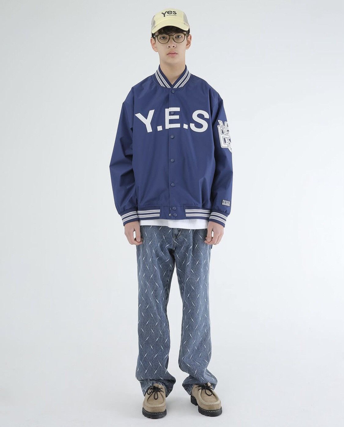 Designer × Uniform Bridge YESEYESEE Net Denim Pant Blue Size US 35 - 17 Thumbnail