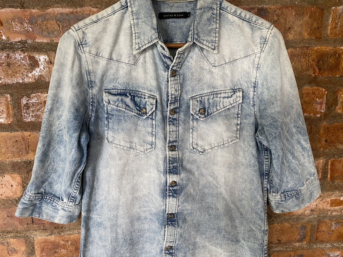 GOSTAR DE FUGA Gostar De Fuga Wash Denim 3/4 Sleeve Size US M / EU 48-50 / 2 - 4 Thumbnail
