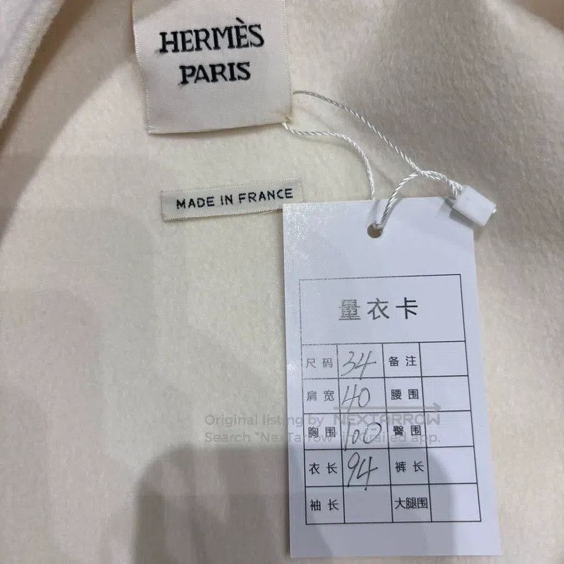 Hermes Hermes Solid Color Casual Long Sleeve Big Coat - Women's - Size XXS / US 00 / IT 34 - 3 Thumbnail