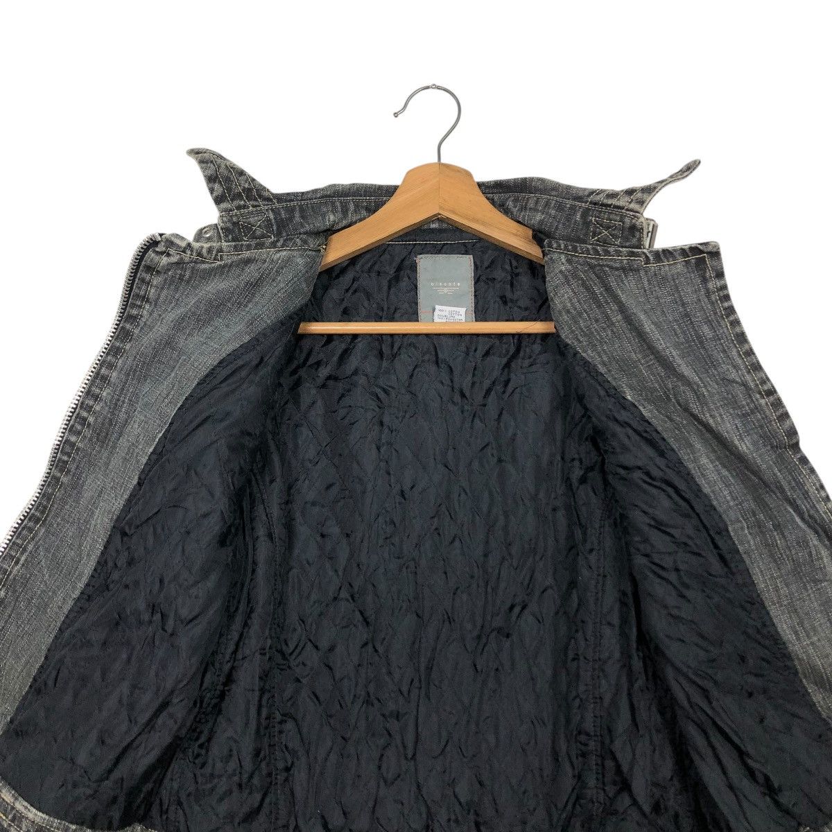 Japanese Brand 🔥VINTAGE CROPPED DENIM BIKER JACKET BISCOTE ISSEY MIYAKE Size US XS / EU 42 / 0 - 17 Thumbnail