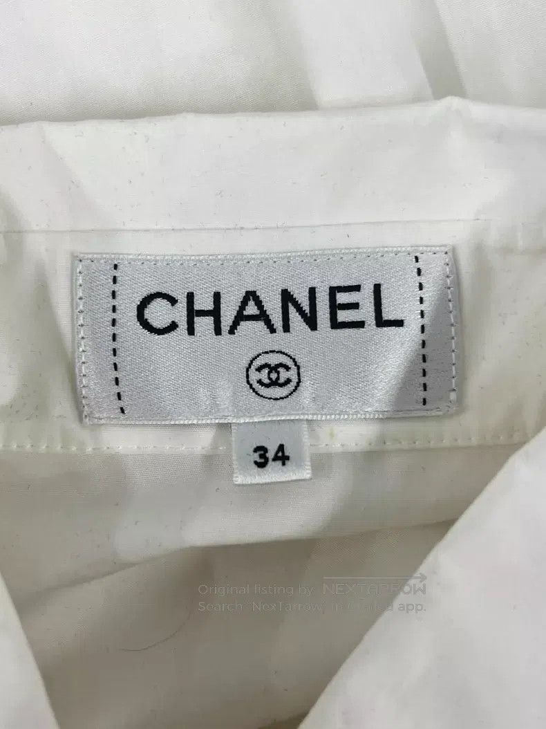 Chanel Chanel White stitched hollow shirt Size XXS / US 00 / IT 34 - 4 Thumbnail