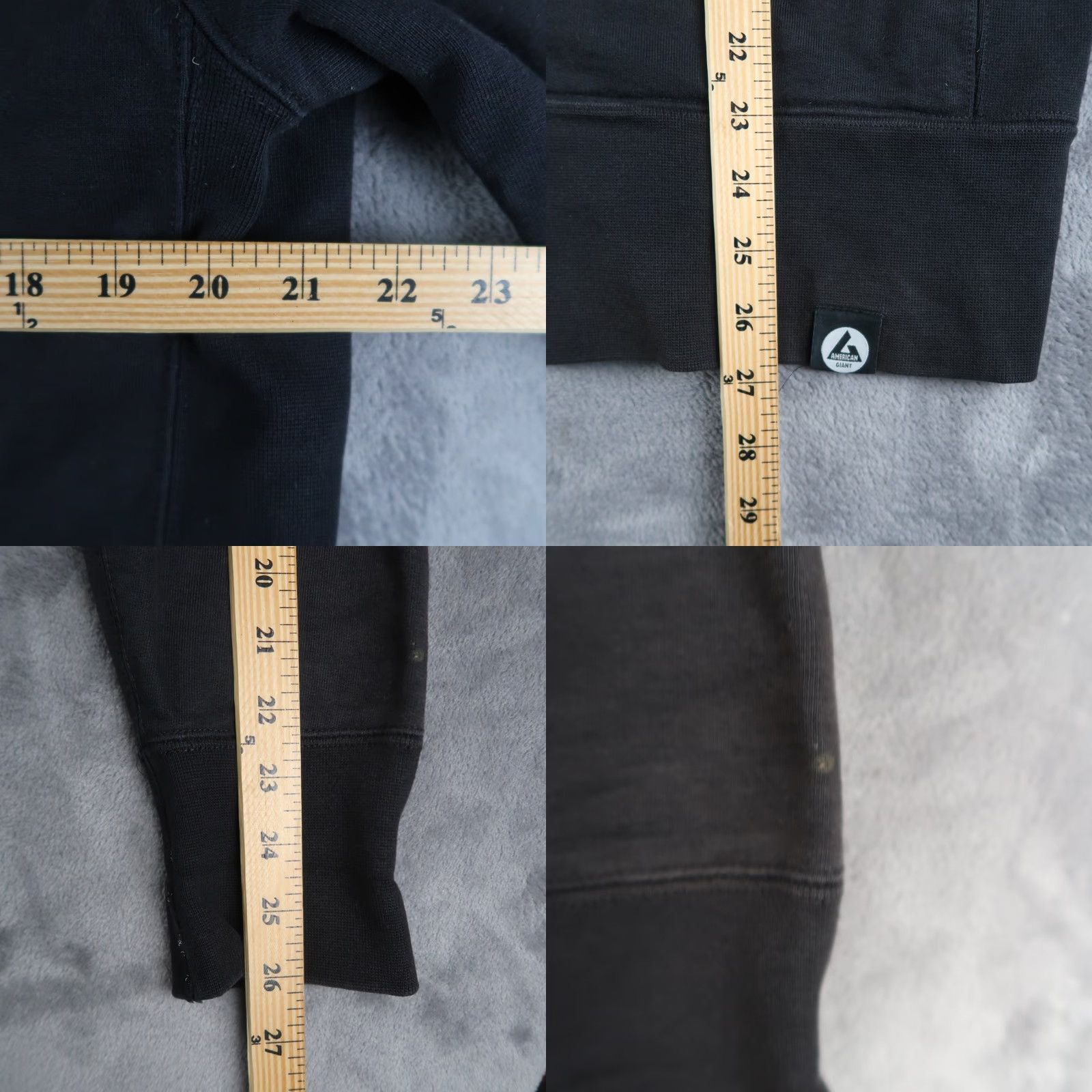 Vintage American Giant Original Heavy Hoodie Mens M Faded Black Sweatshirt USA Made Zip Size US M / EU 48-50 / 2 - 8 Thumbnail