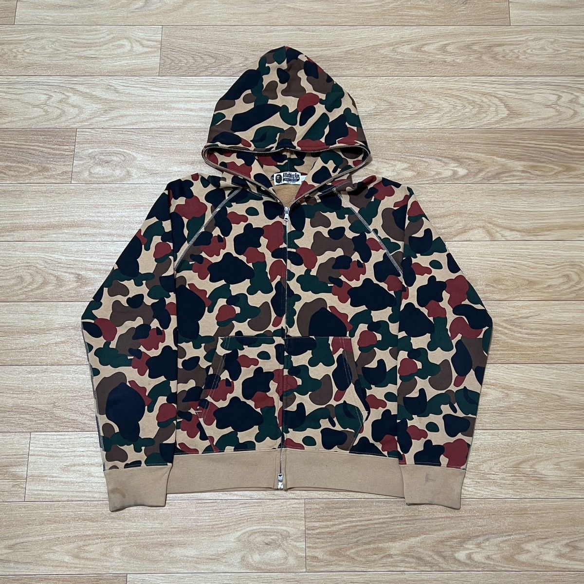 Bape × MCM BAPE x MCM Camo Zip Hoodie | Grailed