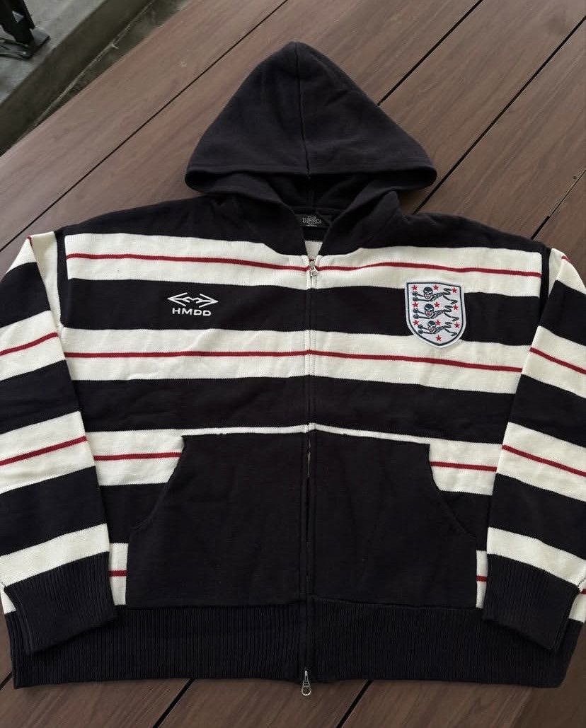 HMDD New HMDD Cropped England Zip Navy & Cream Size US XL / EU 56 / 4 - 1 Thumbnail