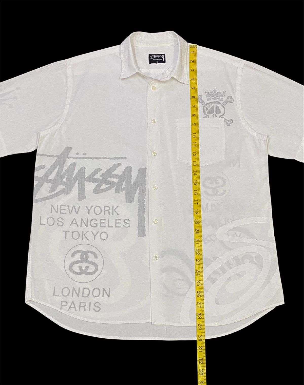 Stussy Stussy New York Printed Upside Down Button Ups Shirt Size US L / EU 52-54 / 3 - 15 Thumbnail