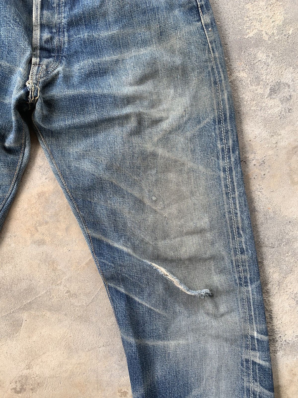 Full Count & Co. Vintage Full Count 0105 Selvedge Distressed Denim Size US 31 - 10 Thumbnail