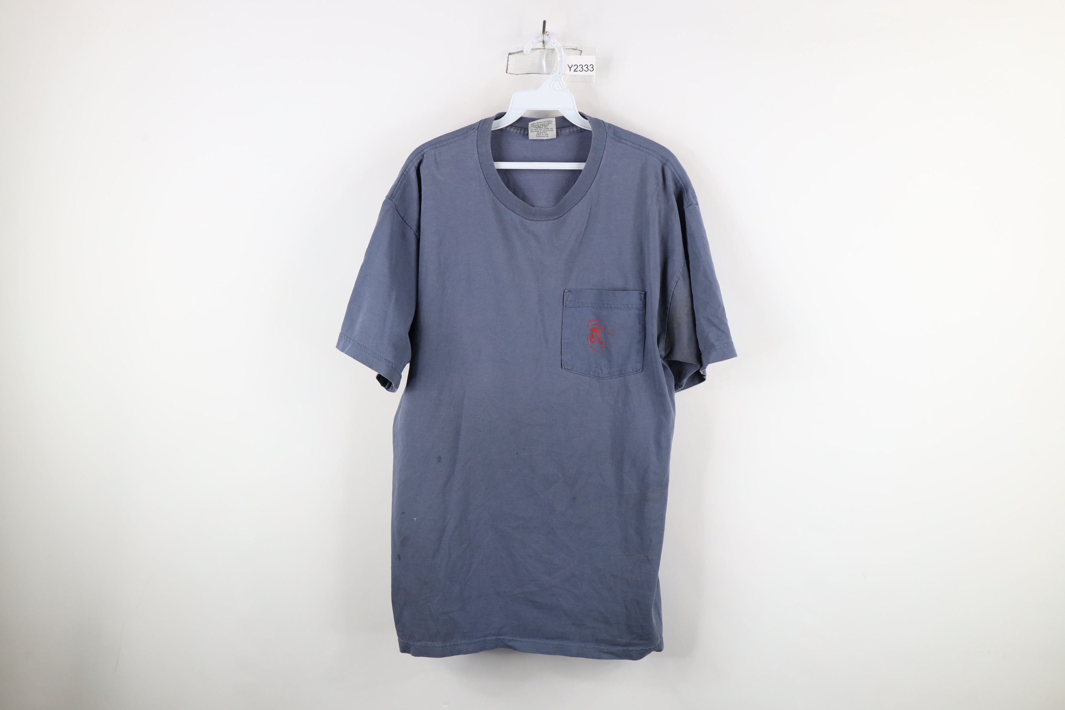 Vintage Vintage 90s Dodge Ram Trucks Pocket T-Shirt Blue Cotton USA Size US XL / EU 56 / 4 - 1 Thumbnail