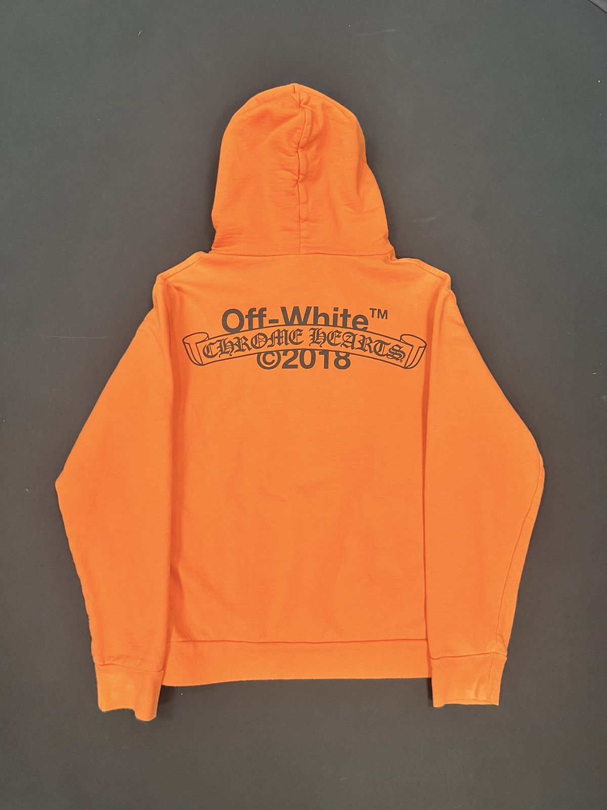Chrome Hearts x Off-White Scroll Orange Hoodie (PreOwned)