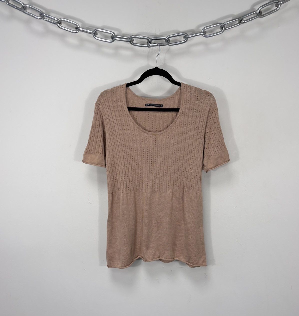 Gudrun Sjoden Gudrun Sjoden Women’s Silk Cotton Short Sleeve Top Sweater Size XL / US 12-14 / IT 48-50 - 1 Thumbnail