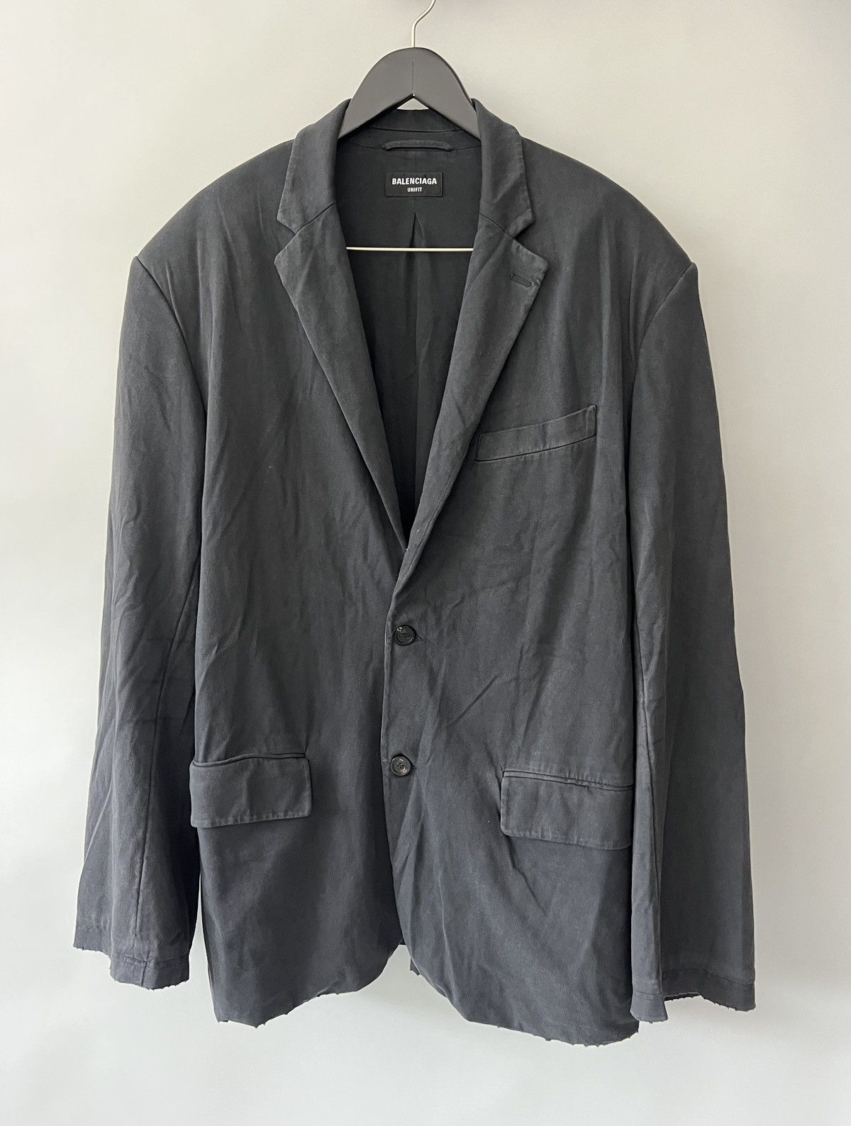 Balenciaga Balenciaga Black Worn Oversized Tailored Blazer Size US XXS / EU 40 - 1 Thumbnail