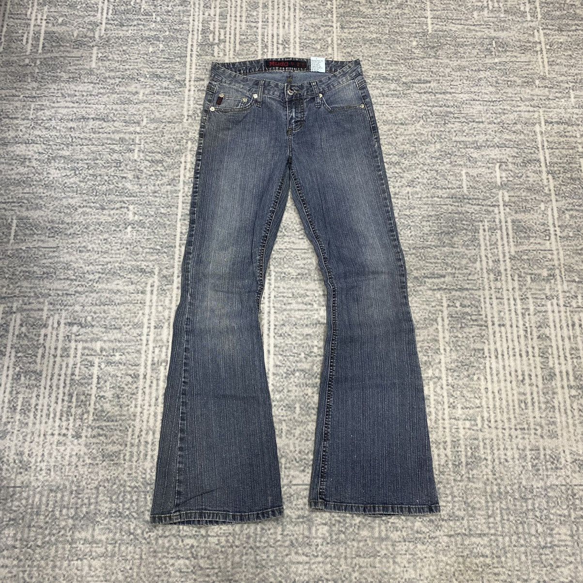 Hysteric Glamour × Japanese Brand × Le Grande Bleu (L.G.B.) Flare☠️ Mudd Japan Washed Jeans 90s Punk Cowboy Size US 28 / EU 44 - 2 Thumbnail