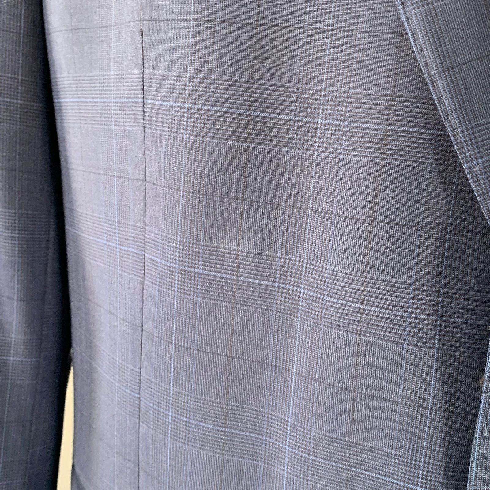 Brooks Brothers Size 48 Navy Blue Plaid Wool Blend Regent Fit Sport Coat Size 48R - 5 Thumbnail
