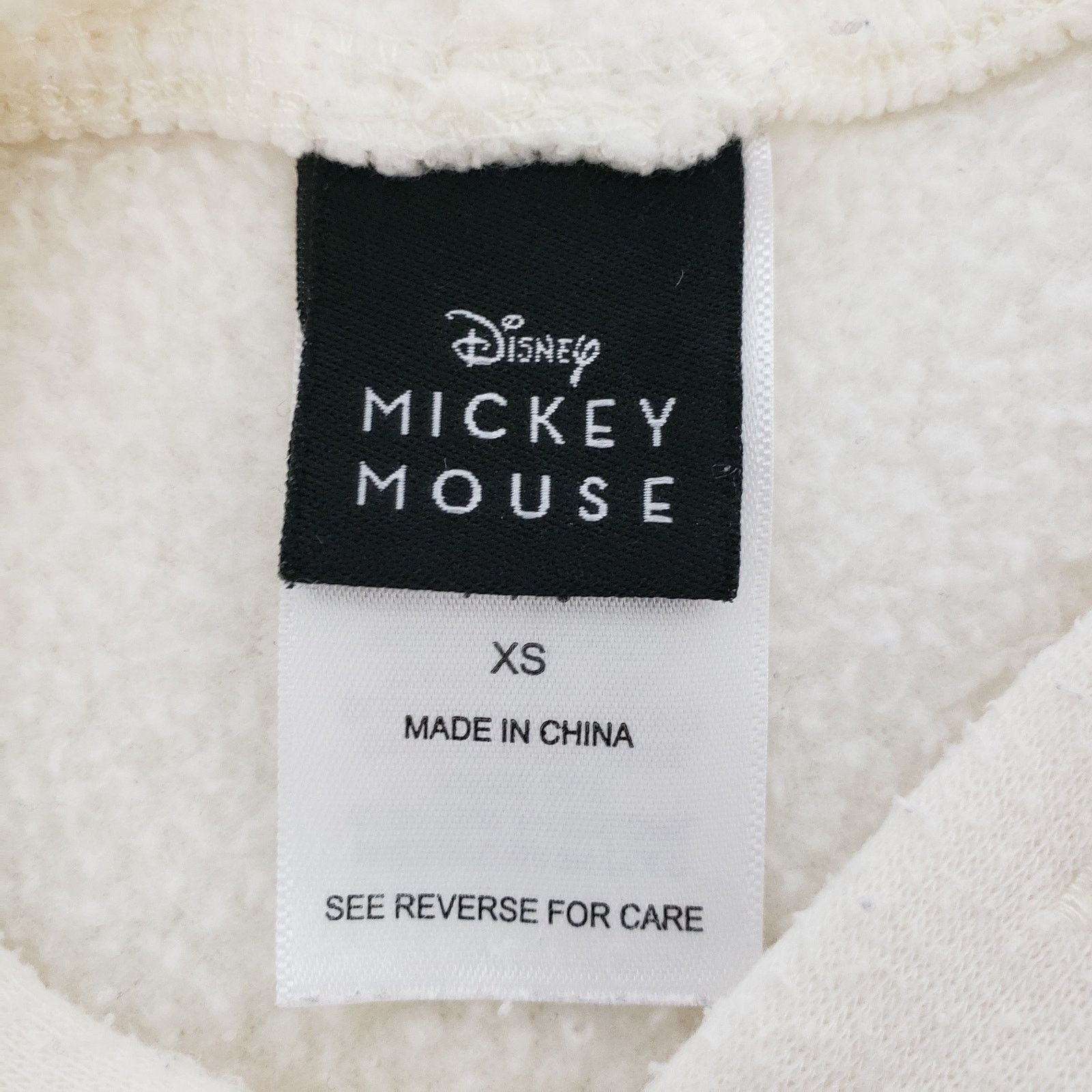 Disney Disney Mickey Mouse Hoodie Fleece Sweatshirt Hooded Cropped Size XS / US 0-2 / IT 36-38 - 9 Thumbnail