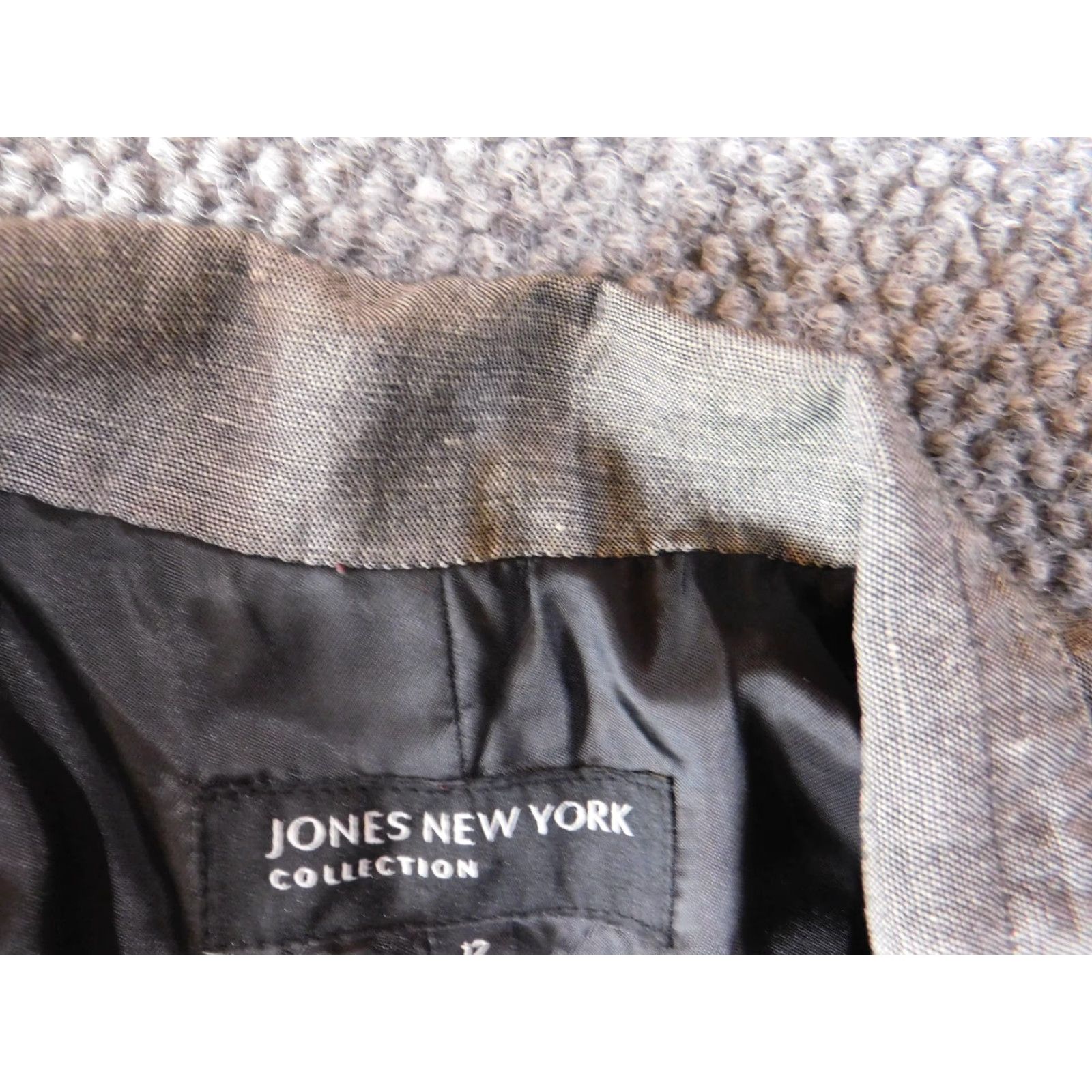 Jones New York Jones New York Womens Blazer 12 Gray Linen Button Collar Casual Dressy Vintage? Wait. Size XL / US 12-14 / IT 48-50 - 5 Thumbnail
