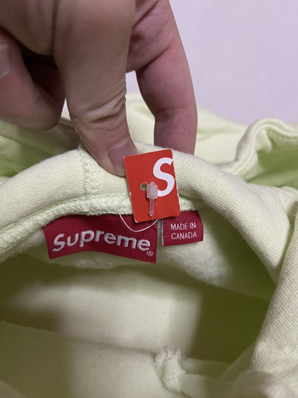 Supreme Supreme pale lime Red on lemonade box logo hoodie hood Size US L / EU 52-54 / 3 - 5 Thumbnail