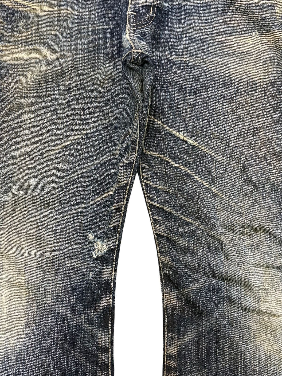 Tornado Mart Vintage Japanese Brand Mud Wash Distress Flare Jeans Size US 31 - 3 Thumbnail
