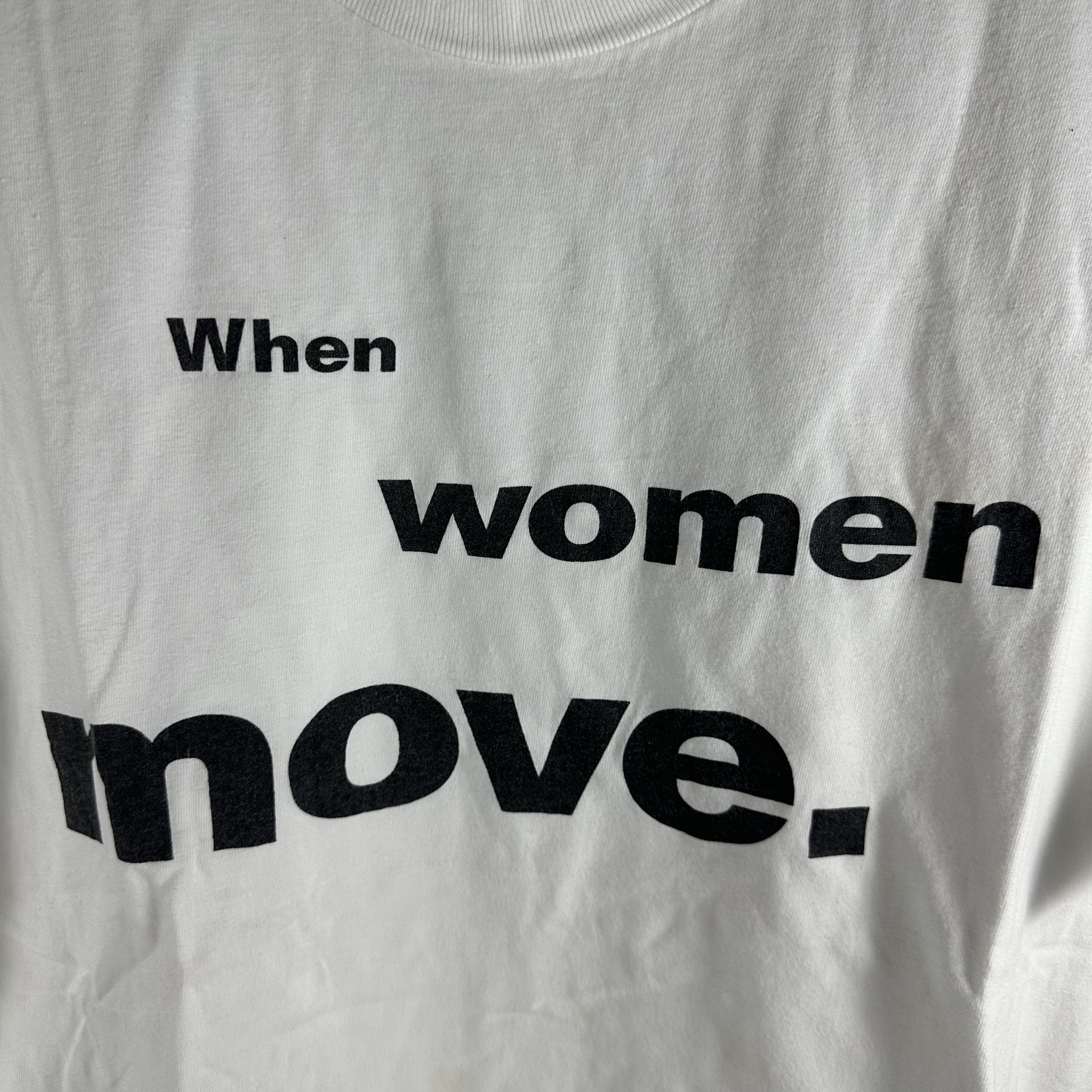 Vintage 90s Nike Side 1 When Women Move Campaign Promo T-shirt Size US XL / EU 56 / 4 - 2 Thumbnail
