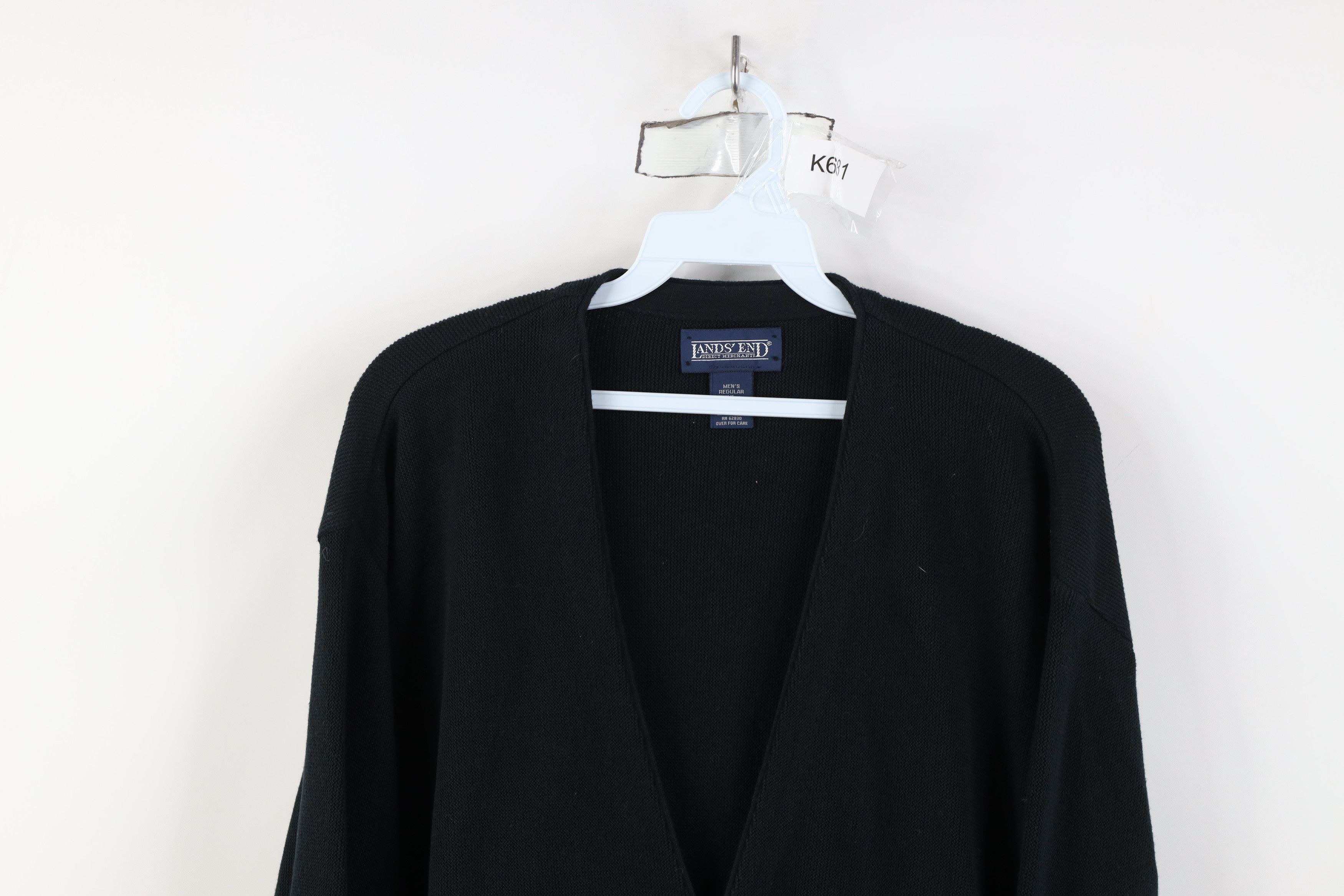 Lands' End Vintage 90s Lands End Ribbed Knit Cardigan Sweater USA Size US XL / EU 56 / 4 - 2 Thumbnail