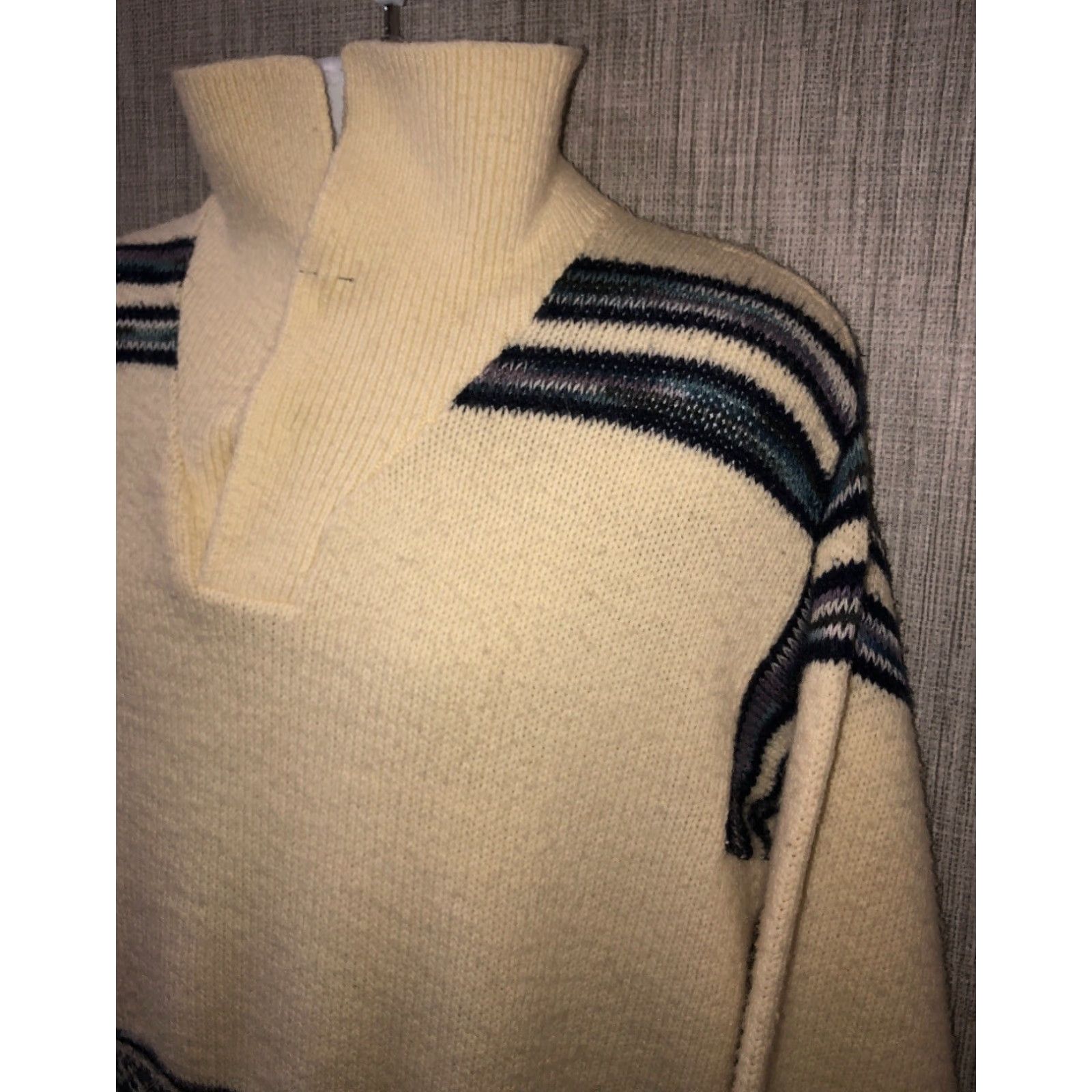 Jantzen VINTAGE Jantzen Sweater Mens USA Ivory L Size Regular Casual Sweater Mens Size US L / EU 52-54 / 3 - 2 Thumbnail