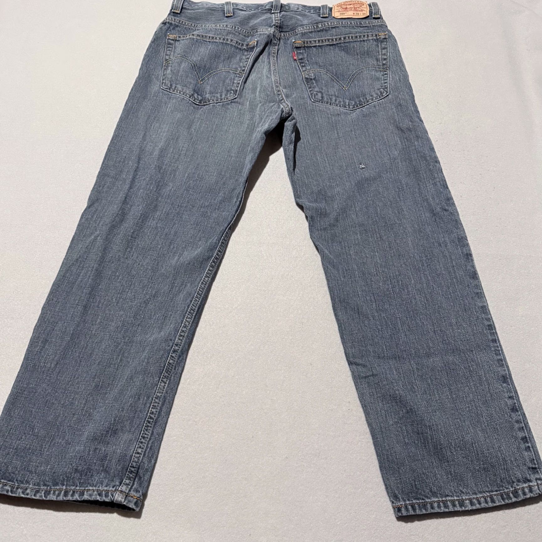 Levi's Levi's 559 Straight Jeans Men Blue Denim Mid Rise Pockets Relaxed Fit 38x30 Jeans Size US 38 / EU 54 - 2 Thumbnail