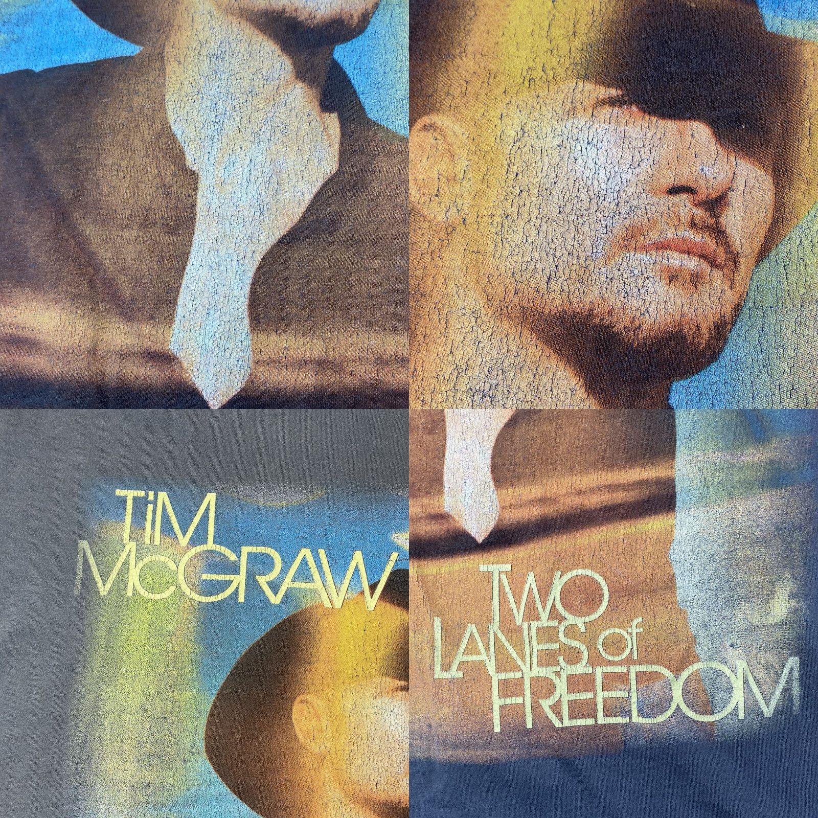 Next Level Tim McGraw Two Lanes Of Freedom Concert T Shirt Dark Gray XL Unisex 2013 Graphic Tee Size US XL / EU 56 / 4 - 9 Thumbnail