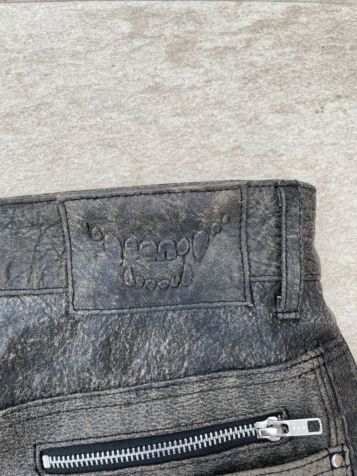Other Years of Tears antique Racer pants/ cracked leather Size US 35 - 9 Thumbnail