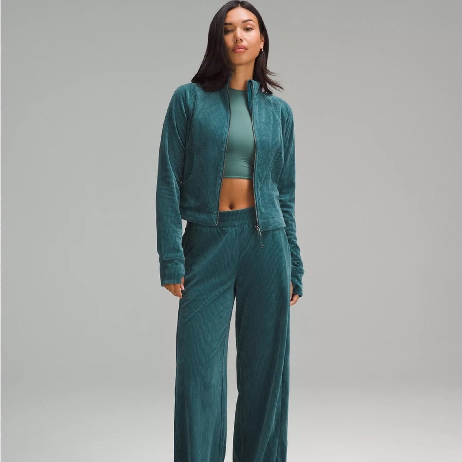 Lululemon NWT Scuba Track Jacket Velvet Cord Size XL / US 12-14 / IT 48-50 - 3 Thumbnail