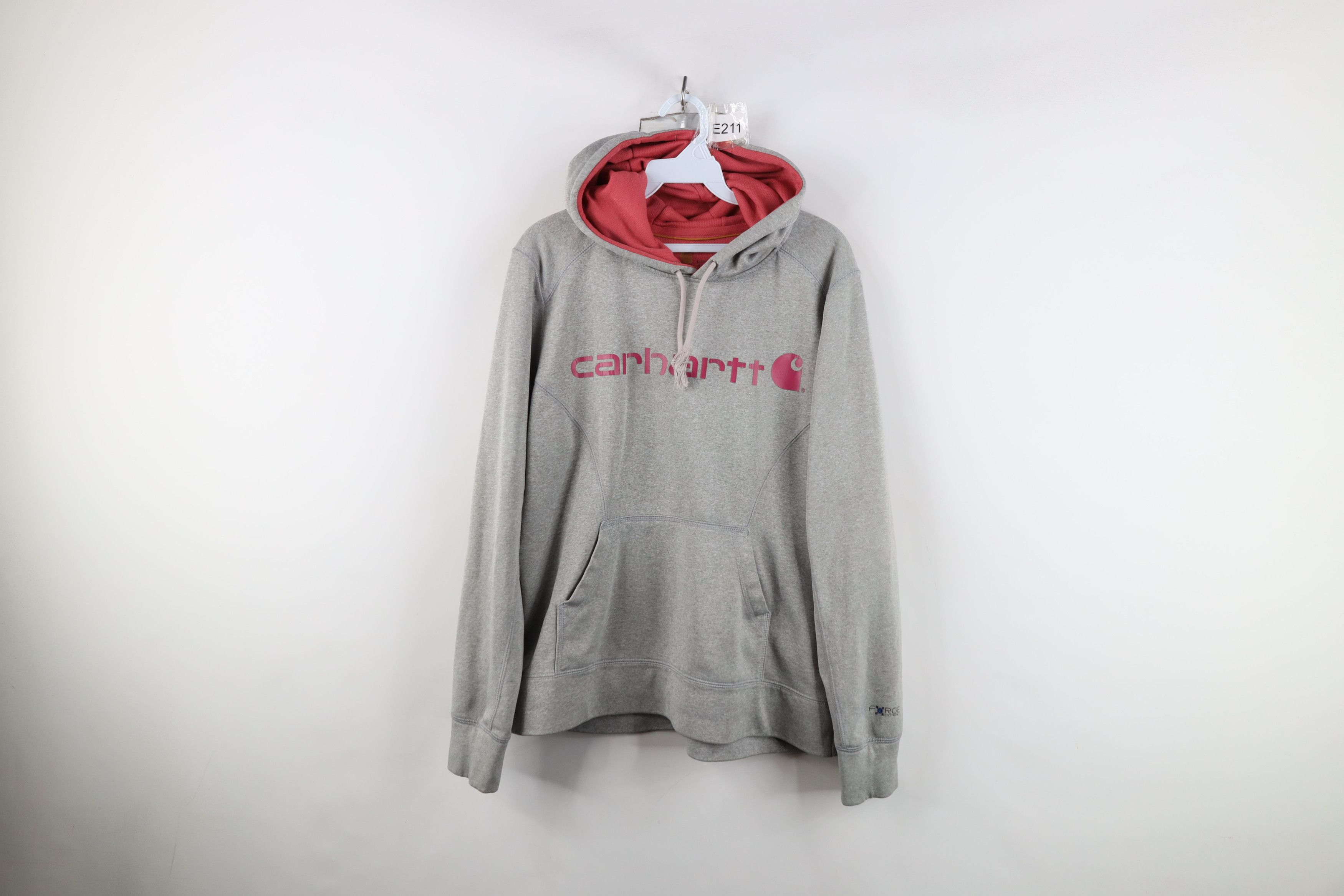 Carhartt Vintage Y2K Carhartt Spell Out Big Logo Hoodie Gray Size L / US 10 / IT 46 - 1 Thumbnail
