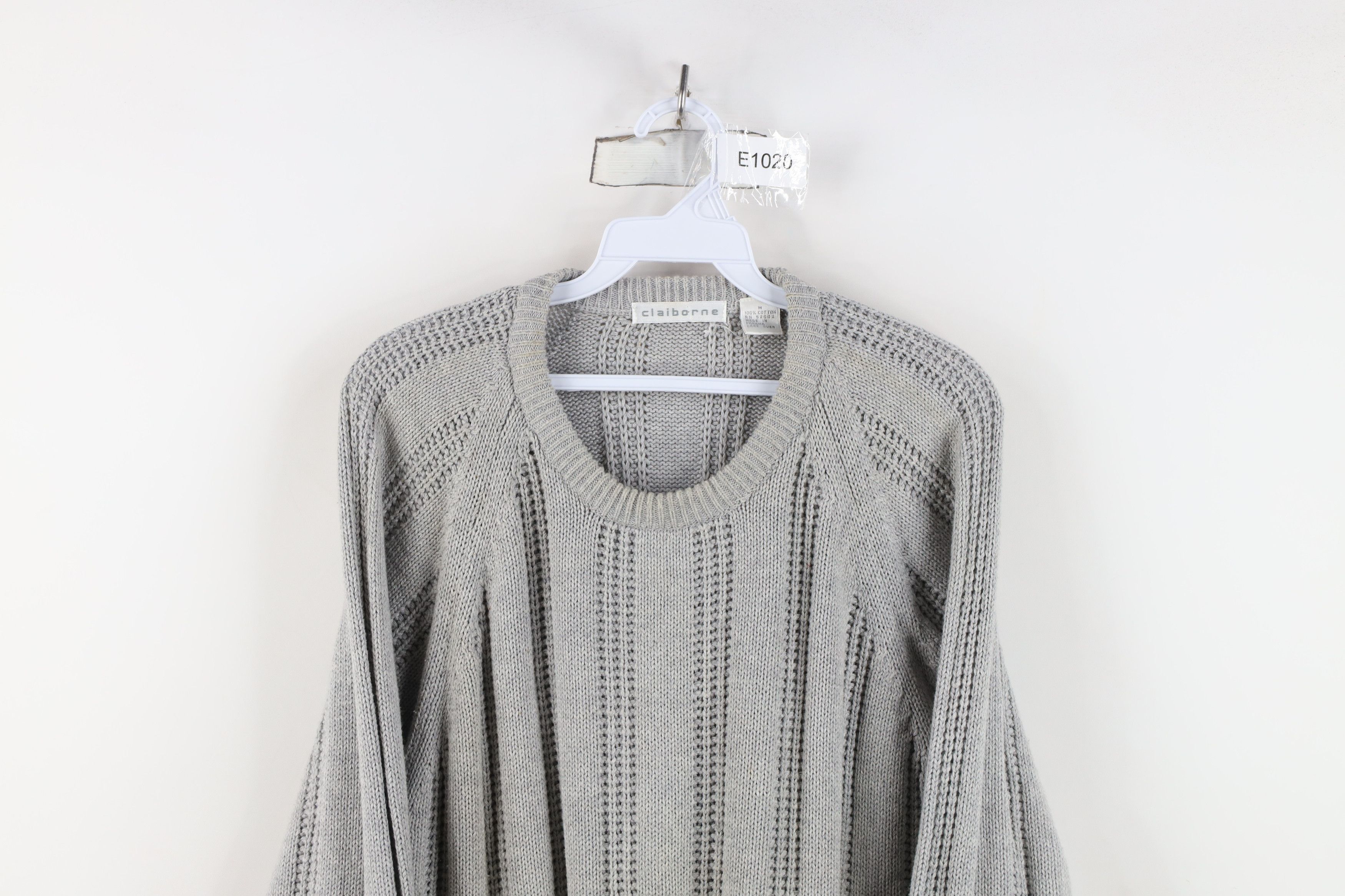 Vintage Vintage 90s Streetwear Blank Cotton Ribbed Knit Sweater Size US M / EU 48-50 / 2 - 2 Thumbnail