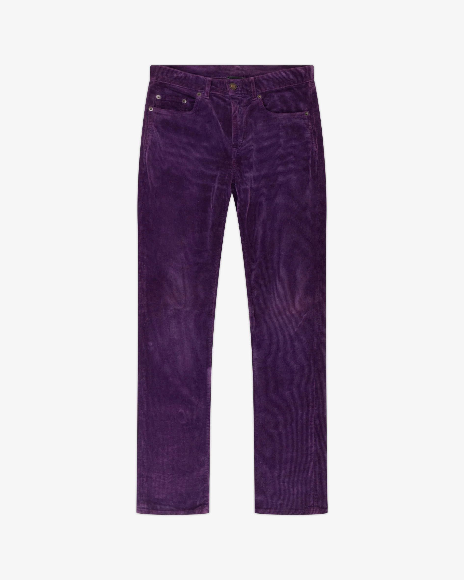 Saint Laurent Paris Purple Corduroy Pants (D02) Size US 30 / EU 46 - 1 Thumbnail