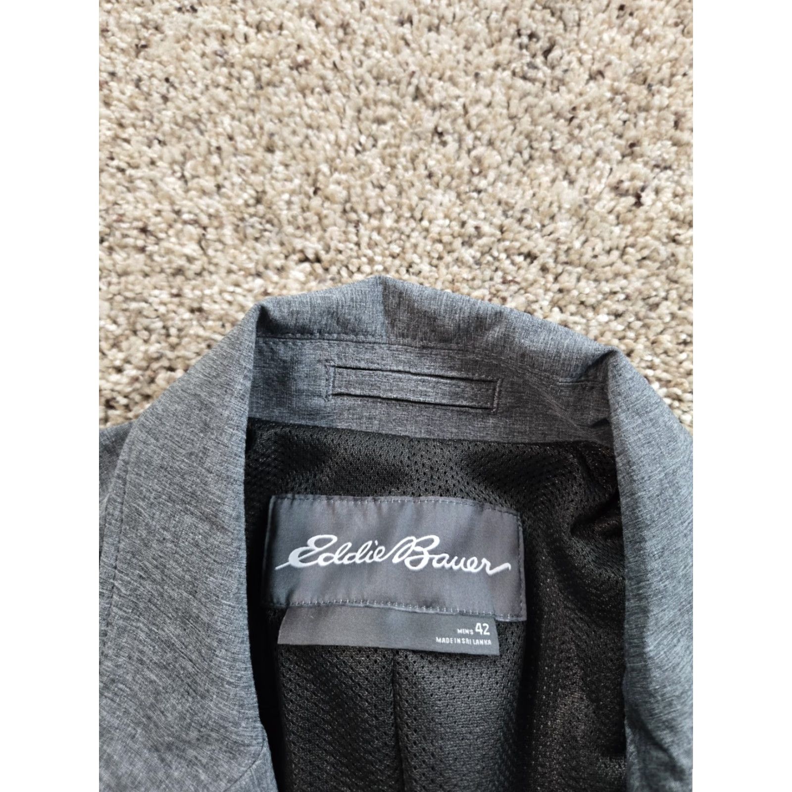 Eddie Bauer Eddie Bauer Blazer Mens 42 Gray Unstructured Stretch Pockets Two-Button Notch Lapel Single-Breasted Jacket Size 42R - 4 Thumbnail
