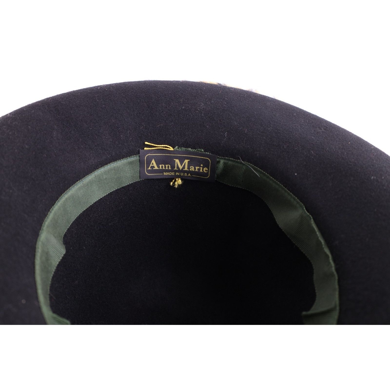 Vintage Vintage 90s Felt Wool Leopard Trim Wedding Church Cloche Hat Size ONE SIZE - 7 Thumbnail