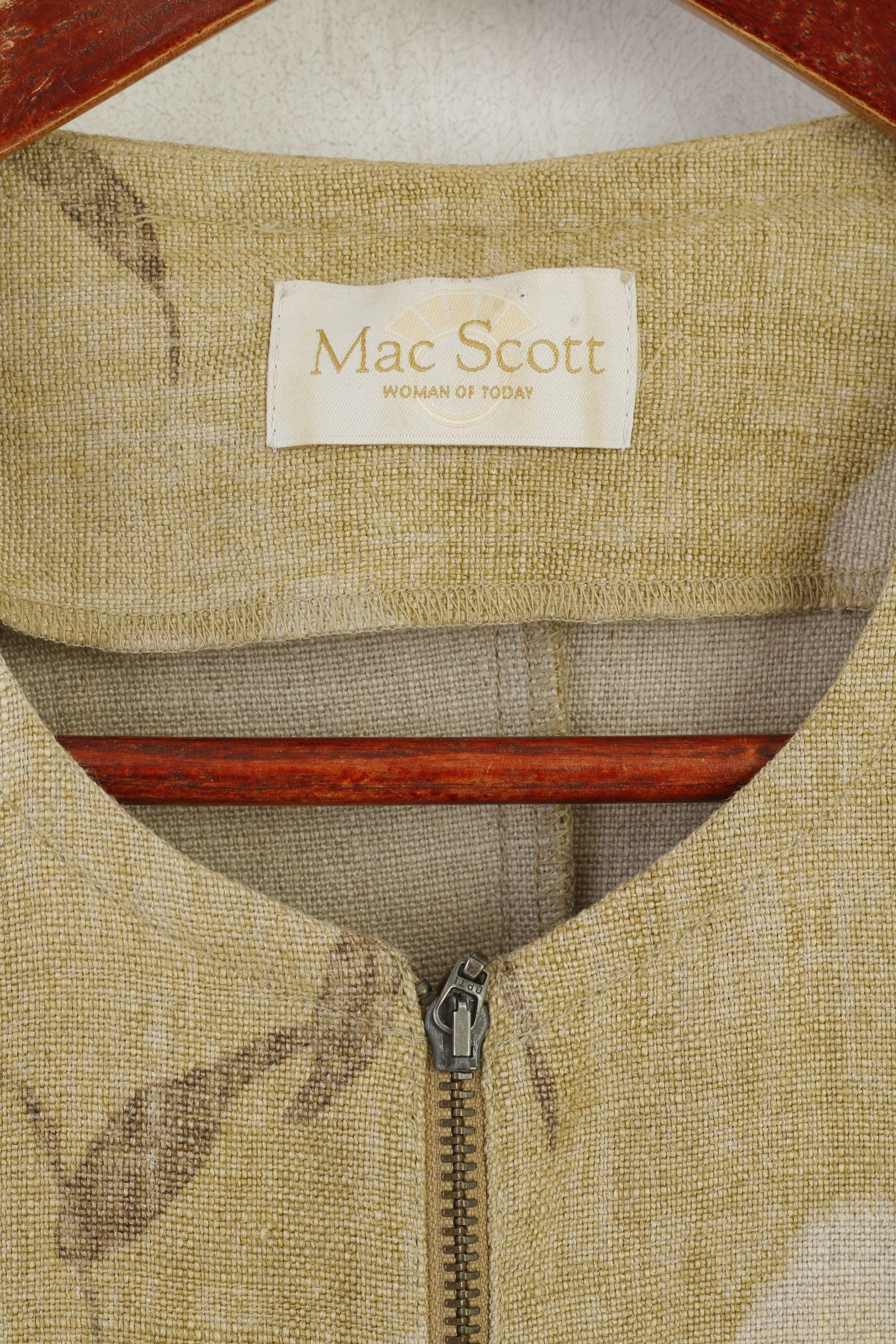 Vintage Mac Scott Women XL Blazer Green 100% Linen 6404 Size XL / US 12-14 / IT 48-50 - 5 Thumbnail