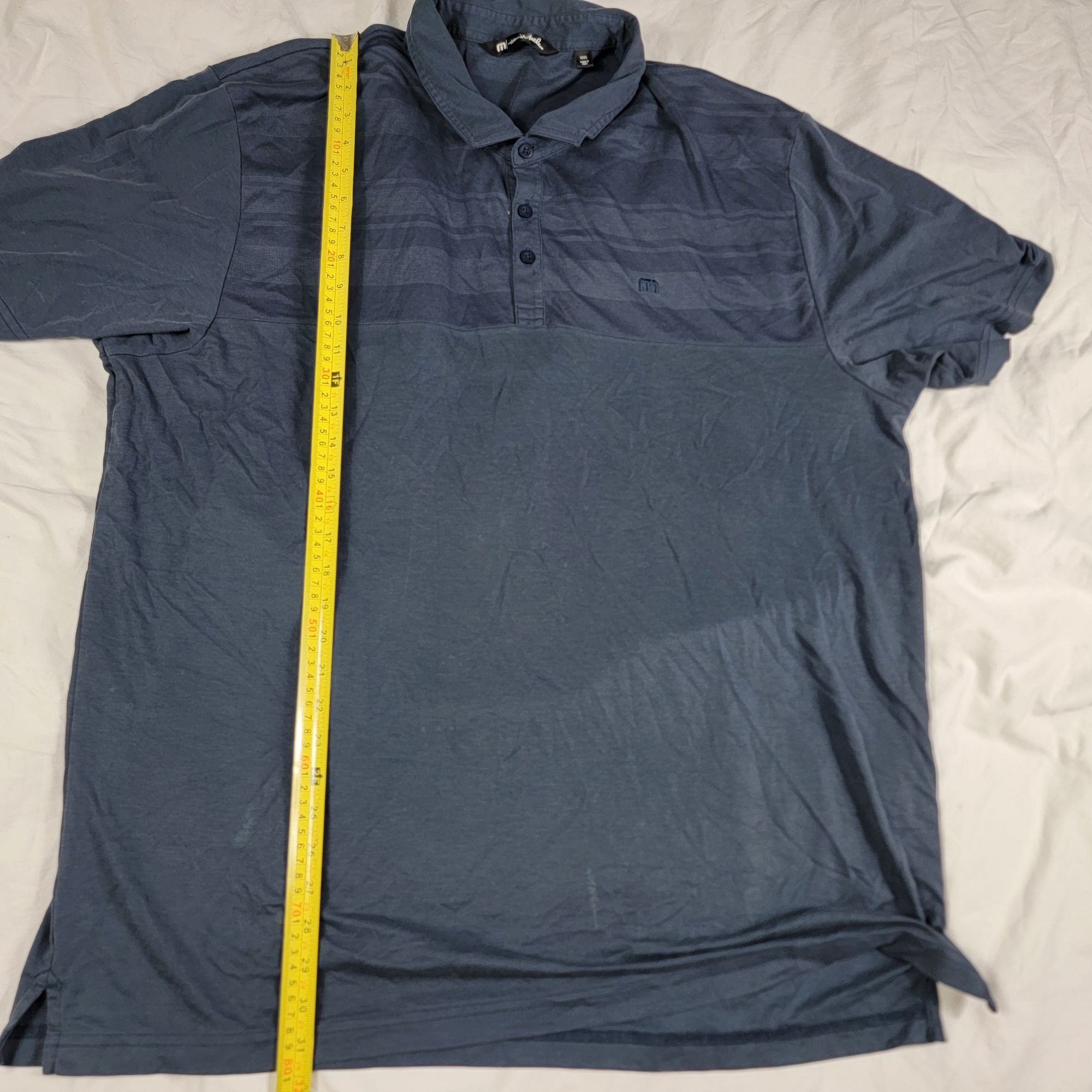 TravisMathew Travis Mathew Sweet Teets Mens 3XL Dark Blue Polo Shirt Pima Size US XXL / EU 58 / 5 - 10 Thumbnail