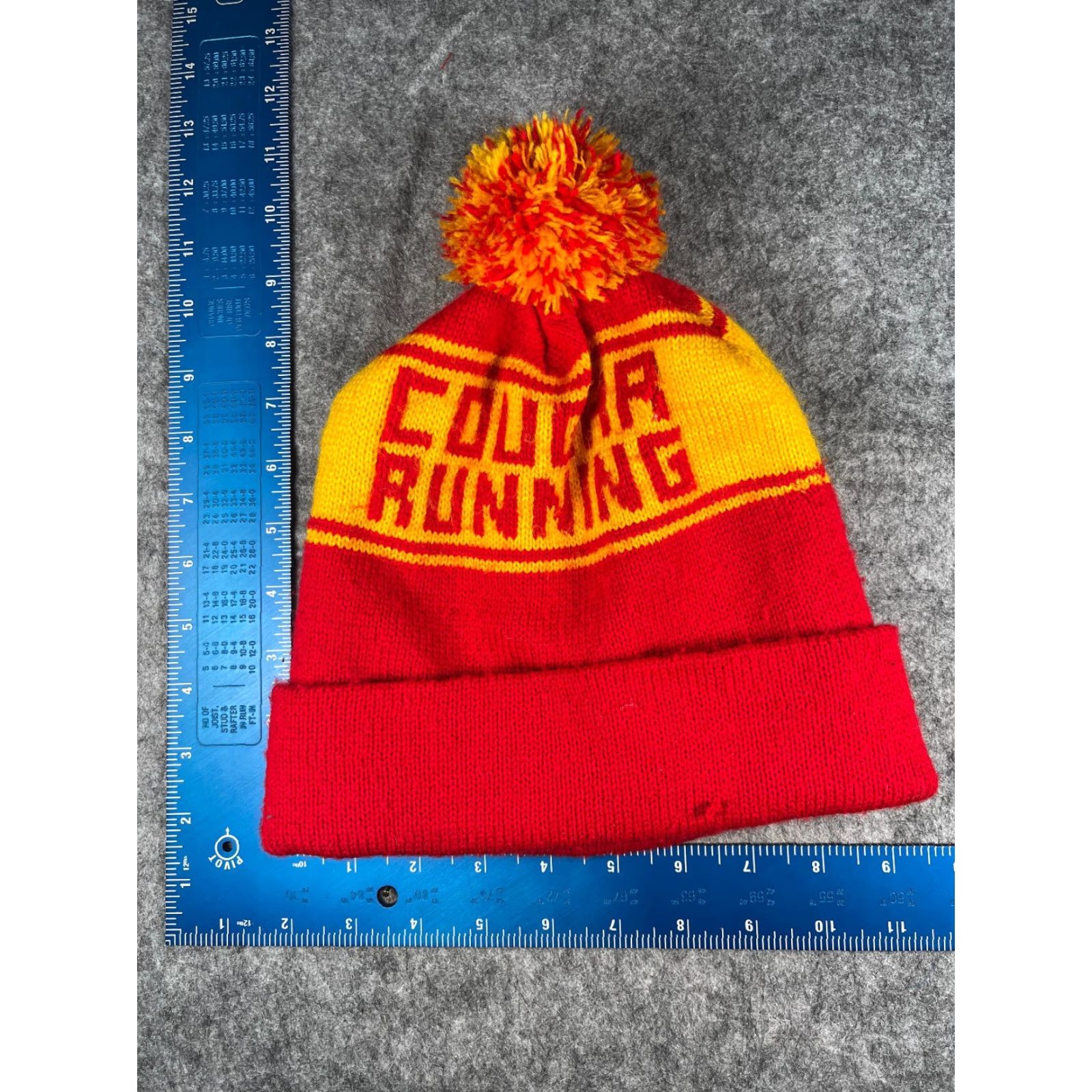 Cougar Capamerica Cougar Running Beanie Toque Knit Acrylic Adult One Size Red Beanie Mens Womens Unisex SkI Hat 90s? Size ONE SIZE - 4 Thumbnail