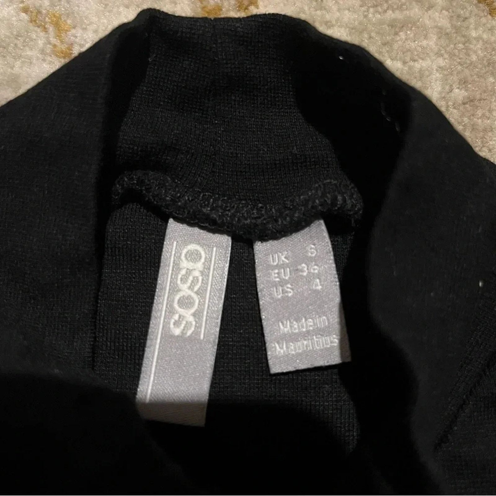 Asos Asos Bodysuit Turtleneck Mock Neck Black Long Sleeve Size 4 Size S / US 4 / IT 40 - 5 Thumbnail