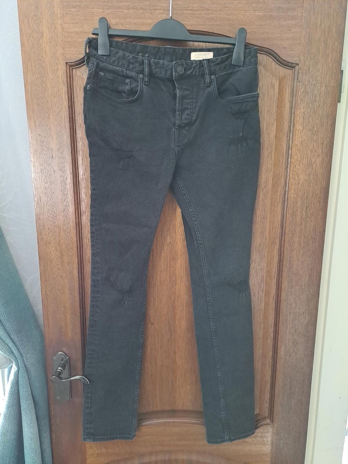 Allsaints All Saints Mens Jeans Cigarette Size W30" L32 Black Slim Fit Size US 30 / EU 46 - 1 Thumbnail