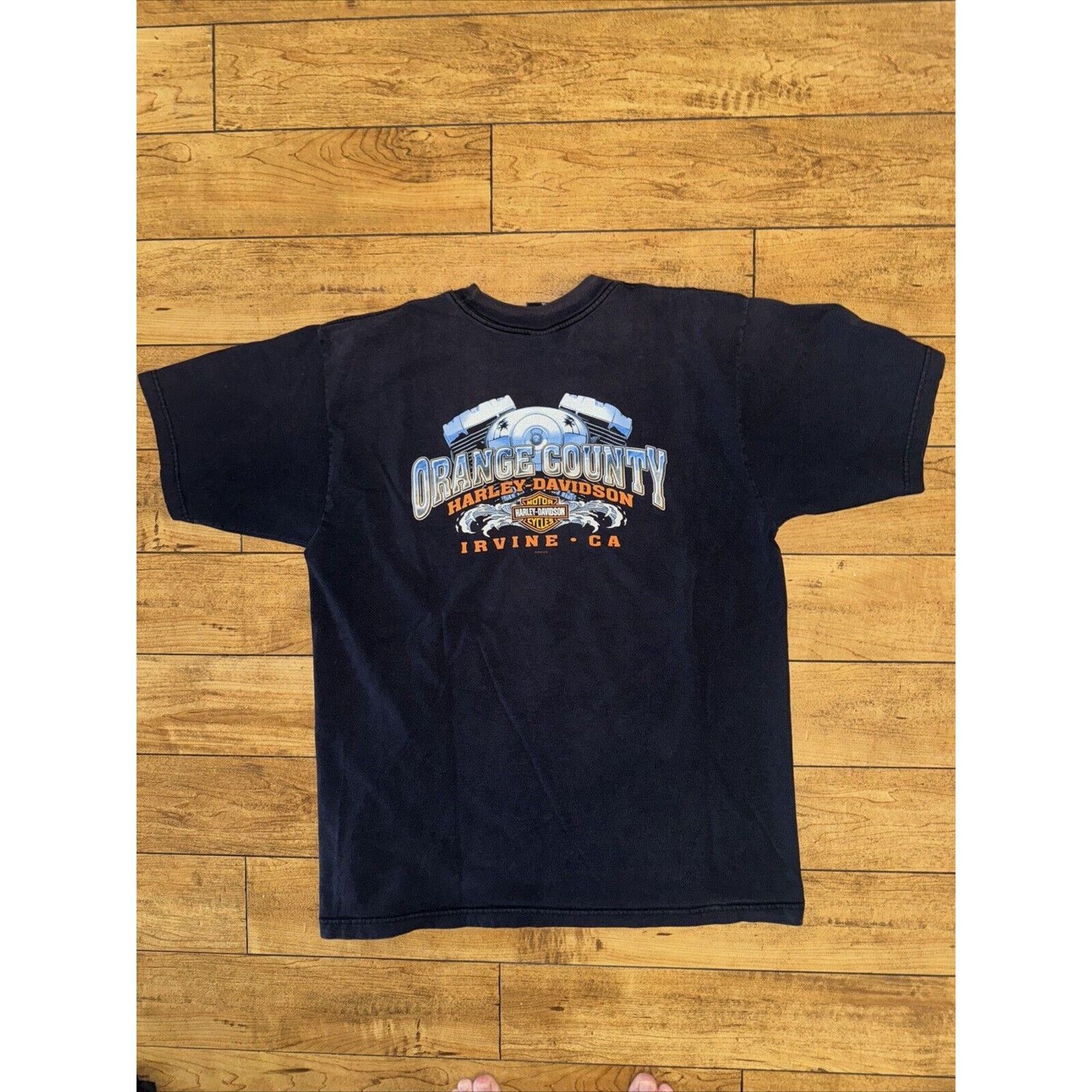 Harley Davidson × Vintage Harley Davidson Orange County T-Shirt Black XL 22x29 Size US XL / EU 56 / 4 - 1 Thumbnail