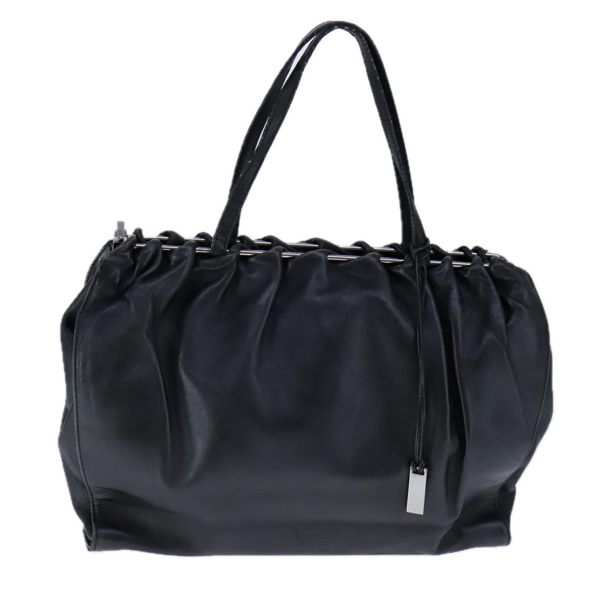 Prada Black Leather Handbag (Pre-Owned) Size ONE SIZE - 1 Thumbnail