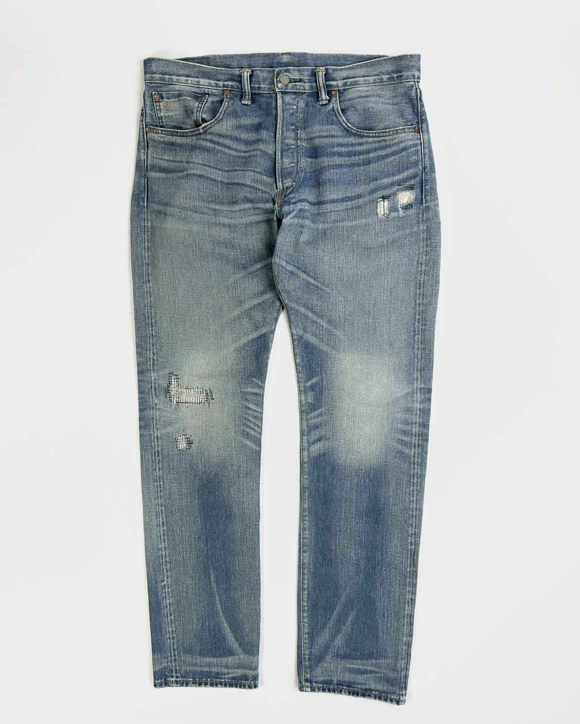 Japanese Brand Rare Ralph Lauren Double RRL Denim Pants Jeans Selvege Japan Size US 36 / EU 52 - 2 Thumbnail
