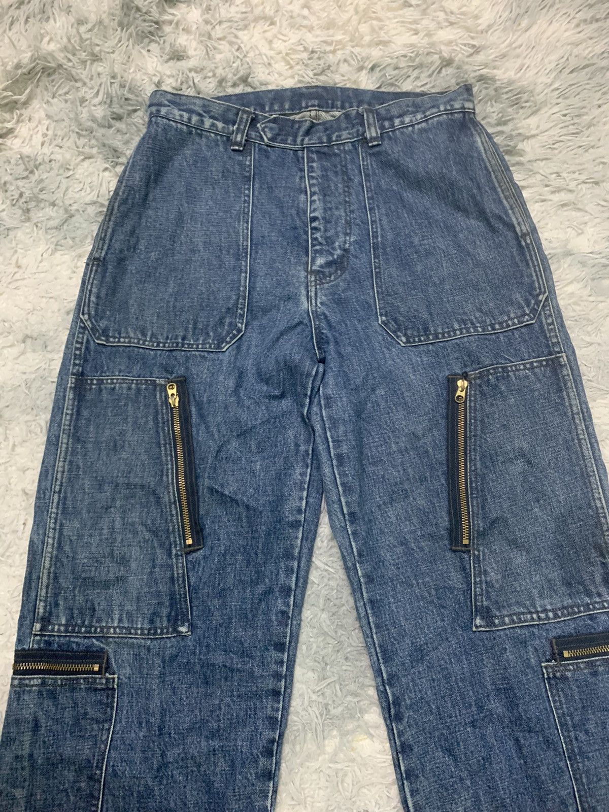 Japanese Brand 90s ABSTRISE BAGGY PANT MULTIPOCKET RARE DESIGN Size US 32 / EU 48 - 5 Thumbnail