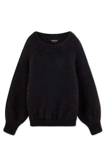 Tom Ford o1loc1c0924 MAK1172 Knitted Top in Black Size L / US 10 / IT 46 - 1 Thumbnail