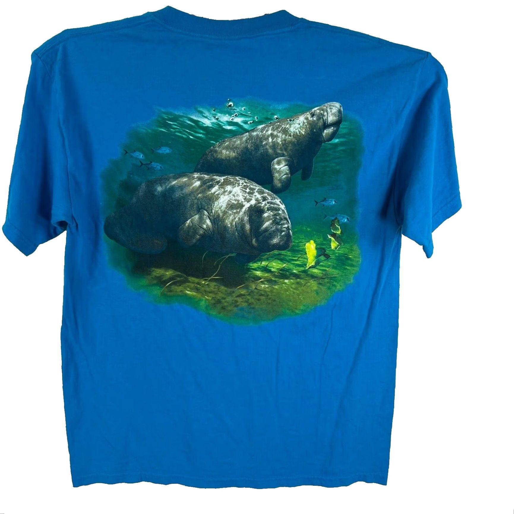 Vintage VINTAGE PARK Manatee Spring State Park T-Shirt Adult Large Blue Animals Nature Embroidered Size US L / EU 52-54 / 3 - 2 Thumbnail
