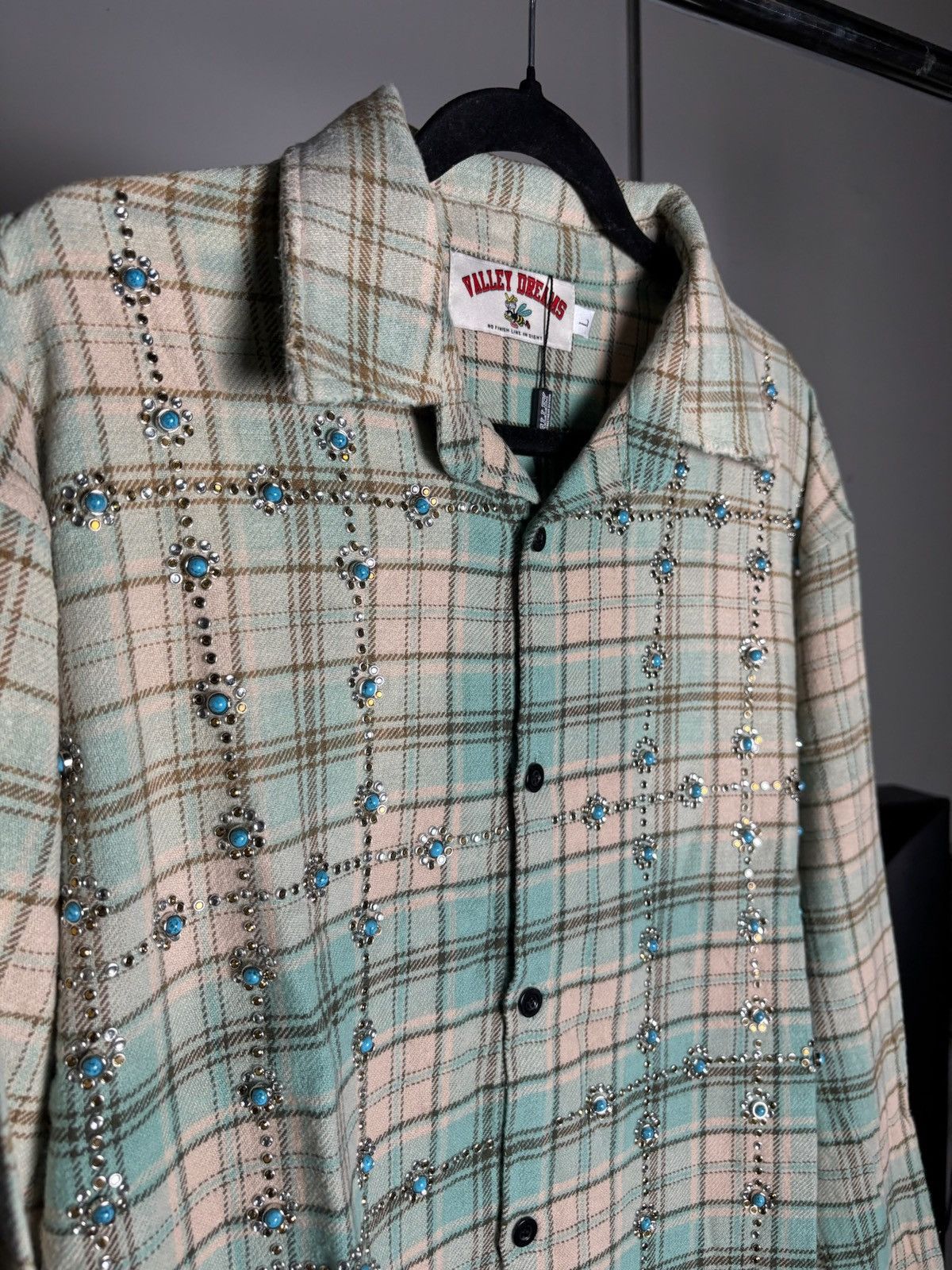 Vale Vale Forever Little Gems Flannel ‘Green’ Size US L / EU 52-54 / 3 - 3 Thumbnail