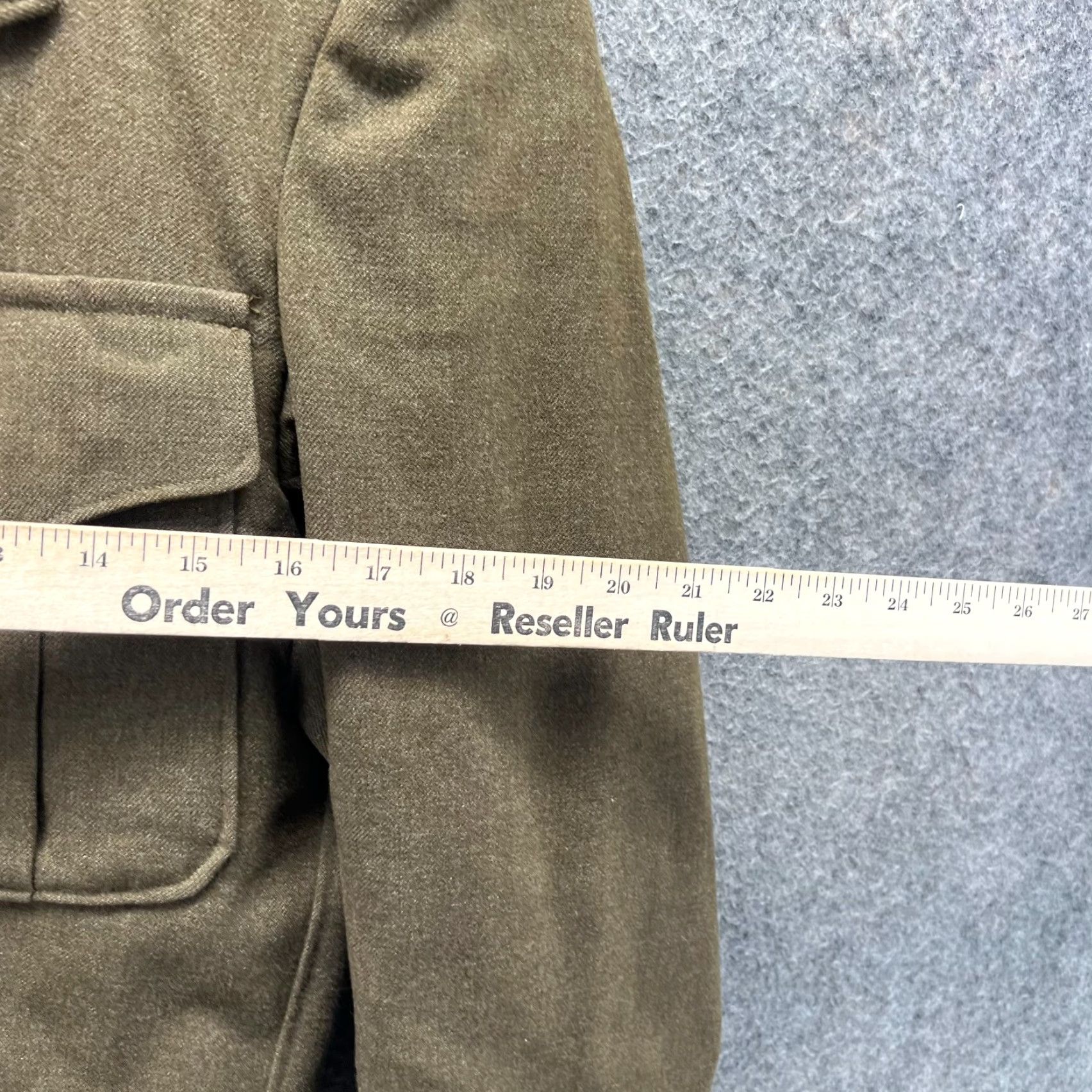 Olive VINTAGE US ARMY WOOL FIELD JACKET Military Jacket Mens 36R Olive Drab 40s WW2 1949 Kravitz Size US XXS / EU 40 - 5 Thumbnail