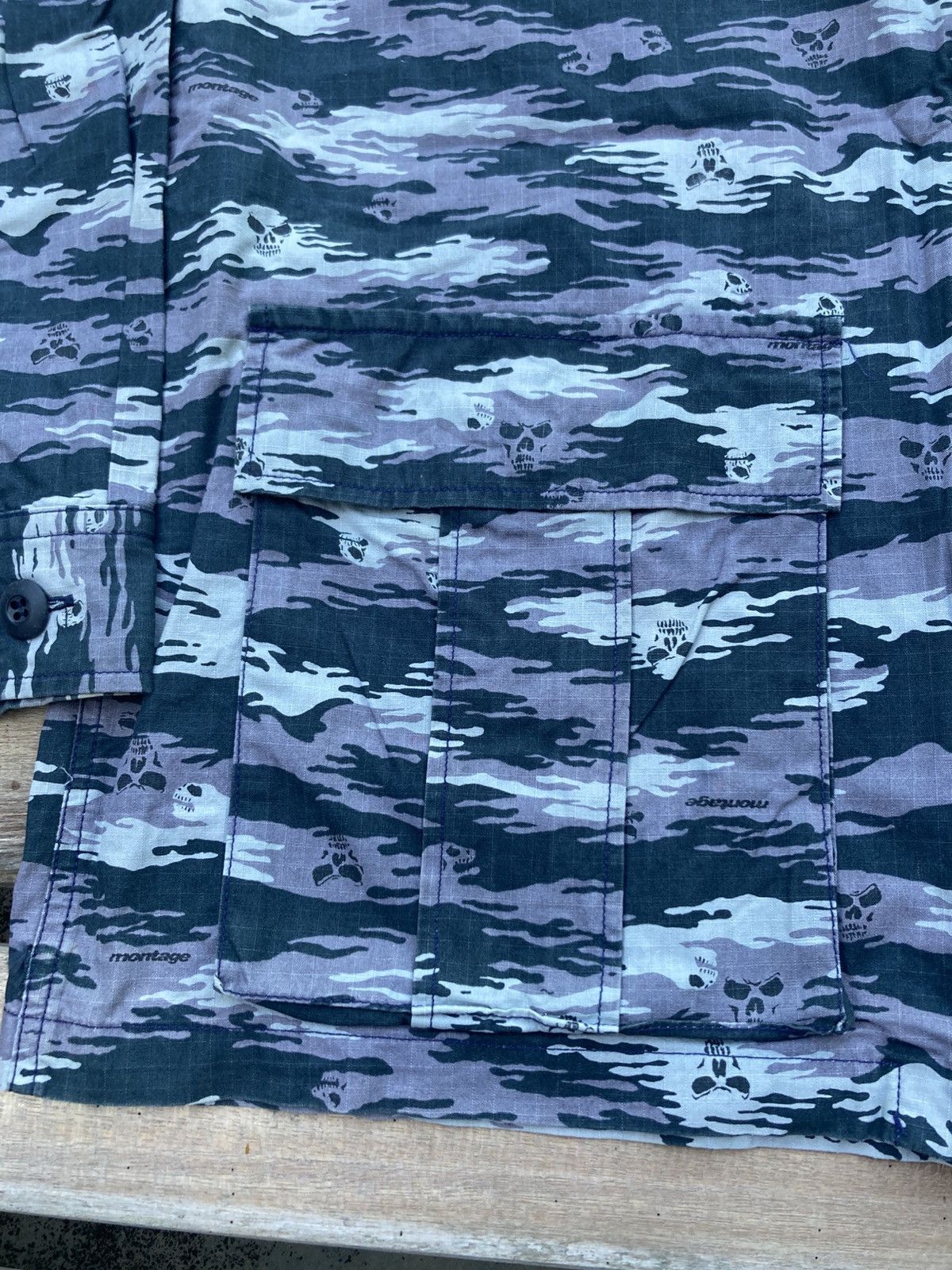 Montage Montage Camouflage M-65 Skull Overprint jacket Size US L / EU 52-54 / 3 - 7 Thumbnail