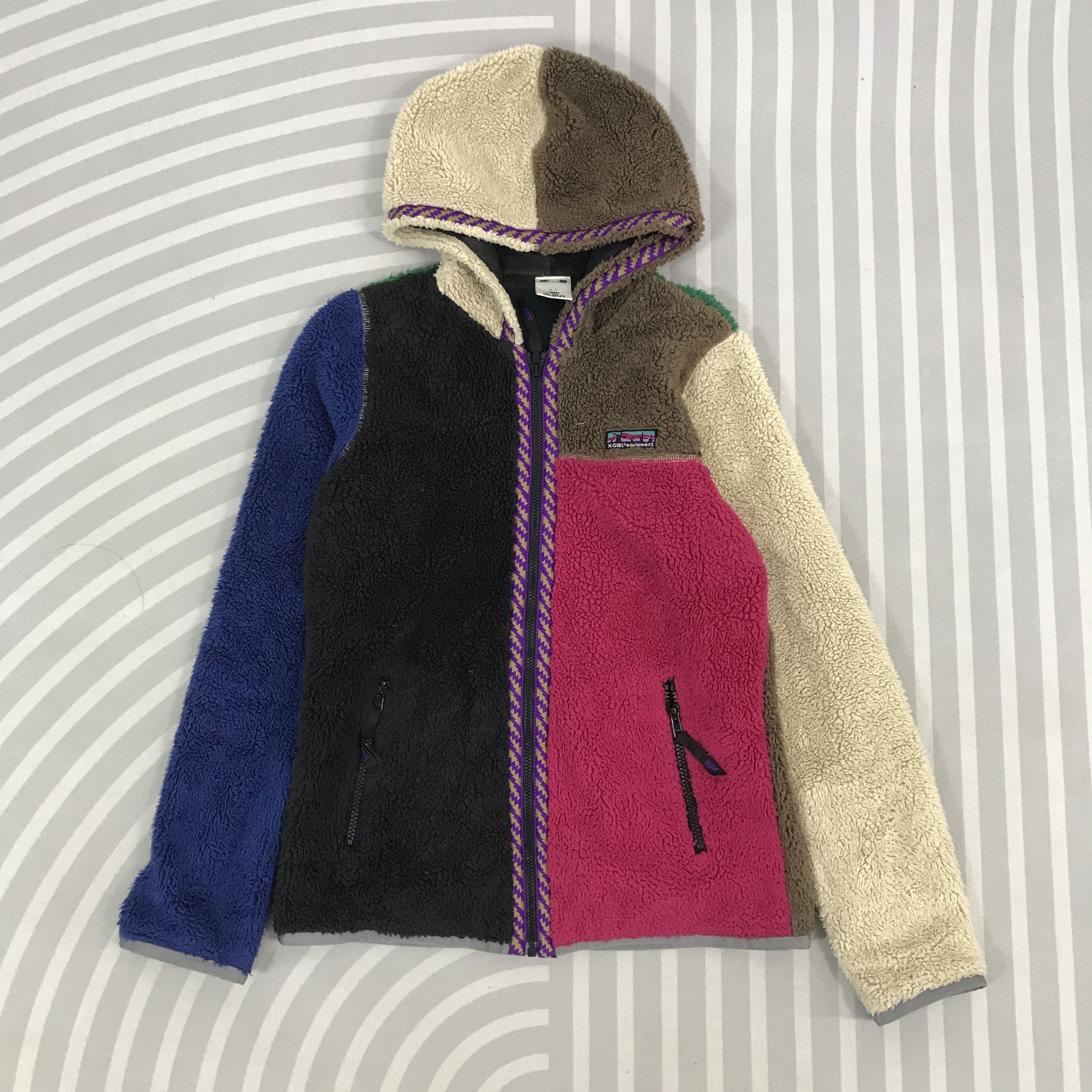 Japanese Brand × Vintage Vintage X-girl multicolour sherpa Jacket Size US S / EU 44-46 / 1 - 1 Thumbnail